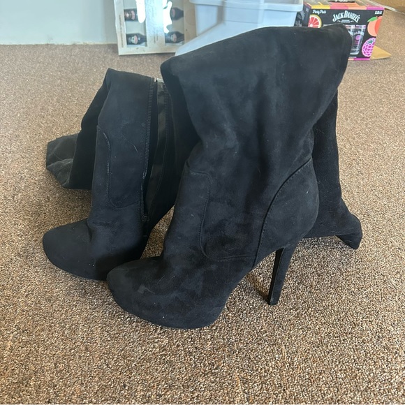 Women's Thigh High Boots Pointed Toe Stiletto High Heel Shoes Size 8 - Picture 7 of 7